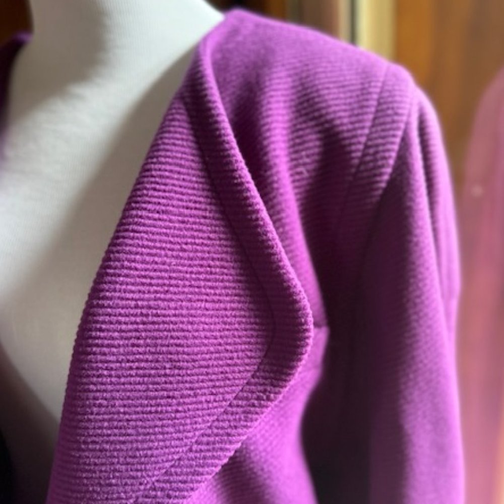KRIZIA Vintage Purple Jacket Coat - IT42 - US 6 - Picture 4 of 11